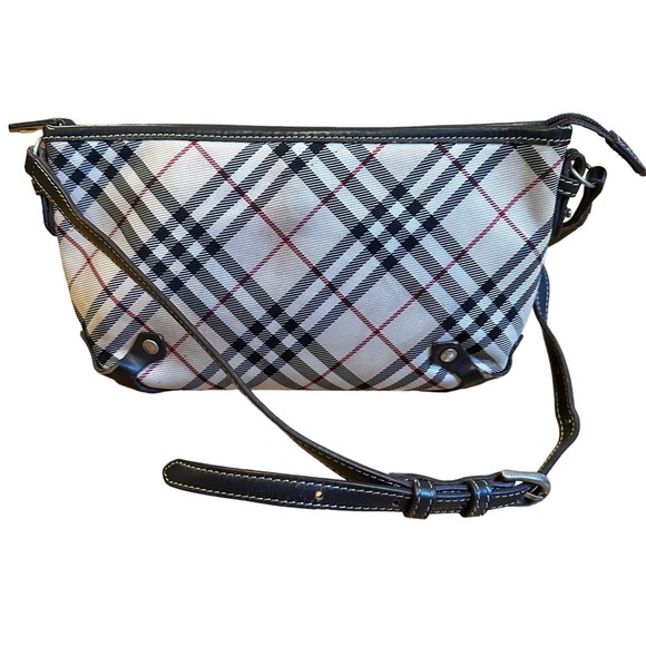 Burberry Handbags - Burberry Vintage Blue Label Nova Check Adjustable Crossbody Purse Bag